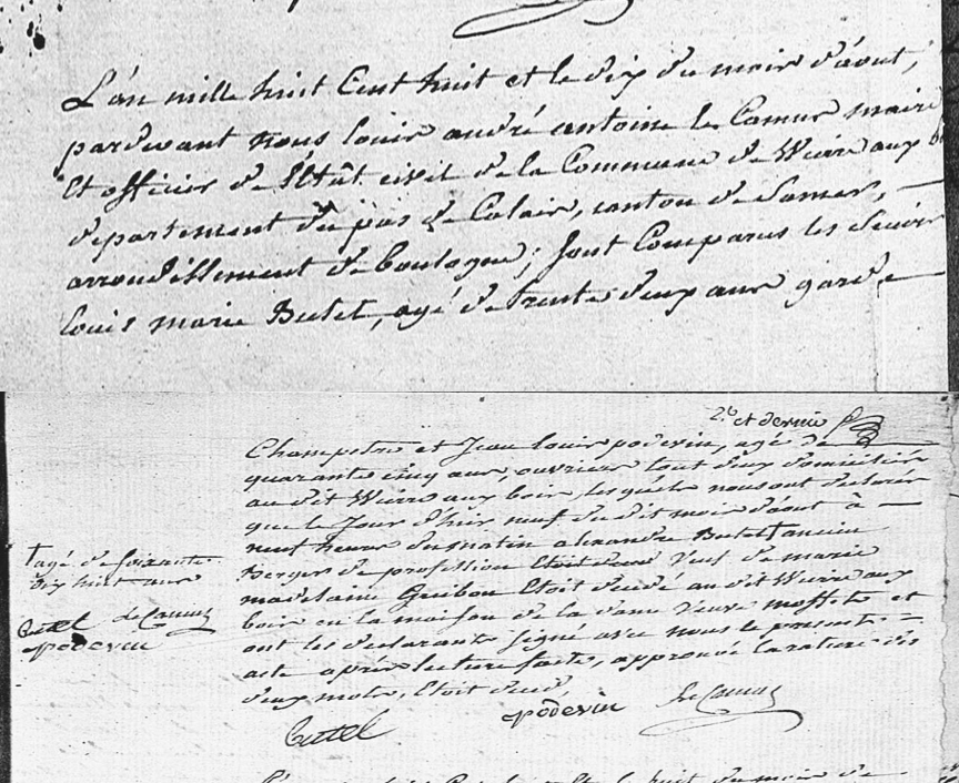 Décès 1808