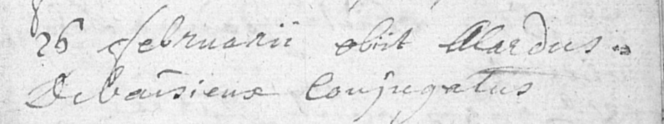 Décès 1733