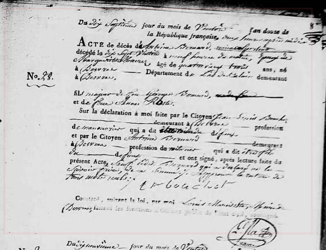 Décès 1804