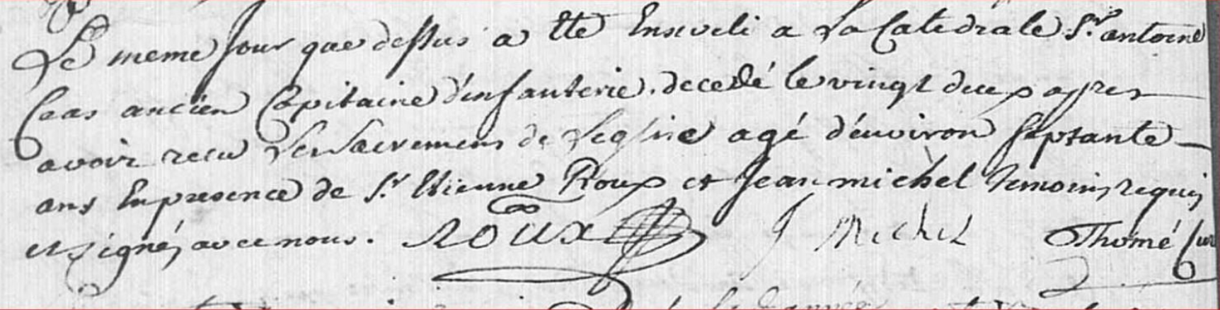 Décès 1748