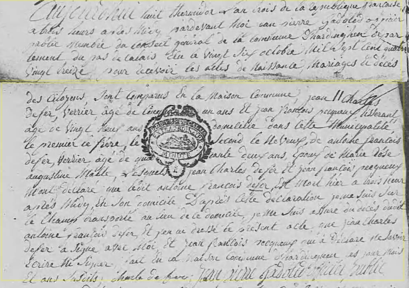 Décès 1795