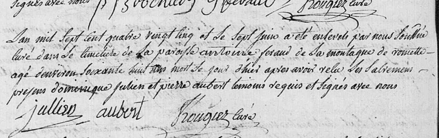 Décès 1785