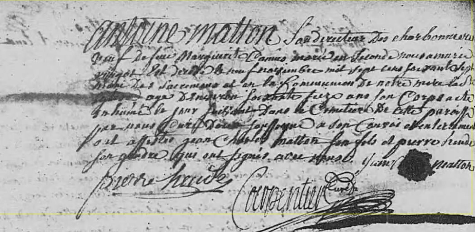 Décès 1767