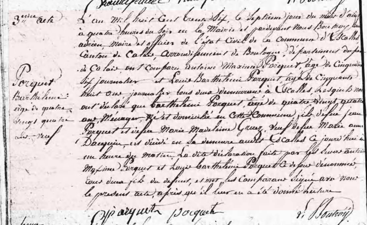 Décès 1836