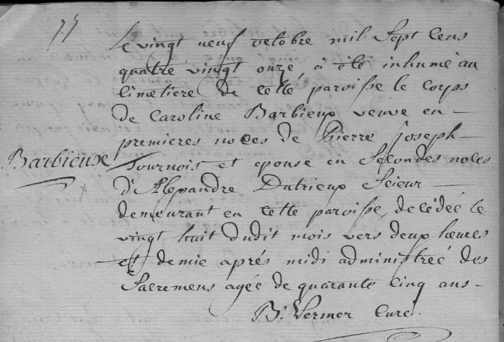 Décès 1791