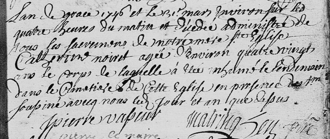 Décès 1746