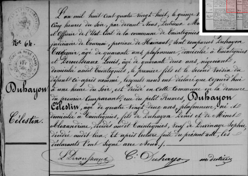 Décès 1888