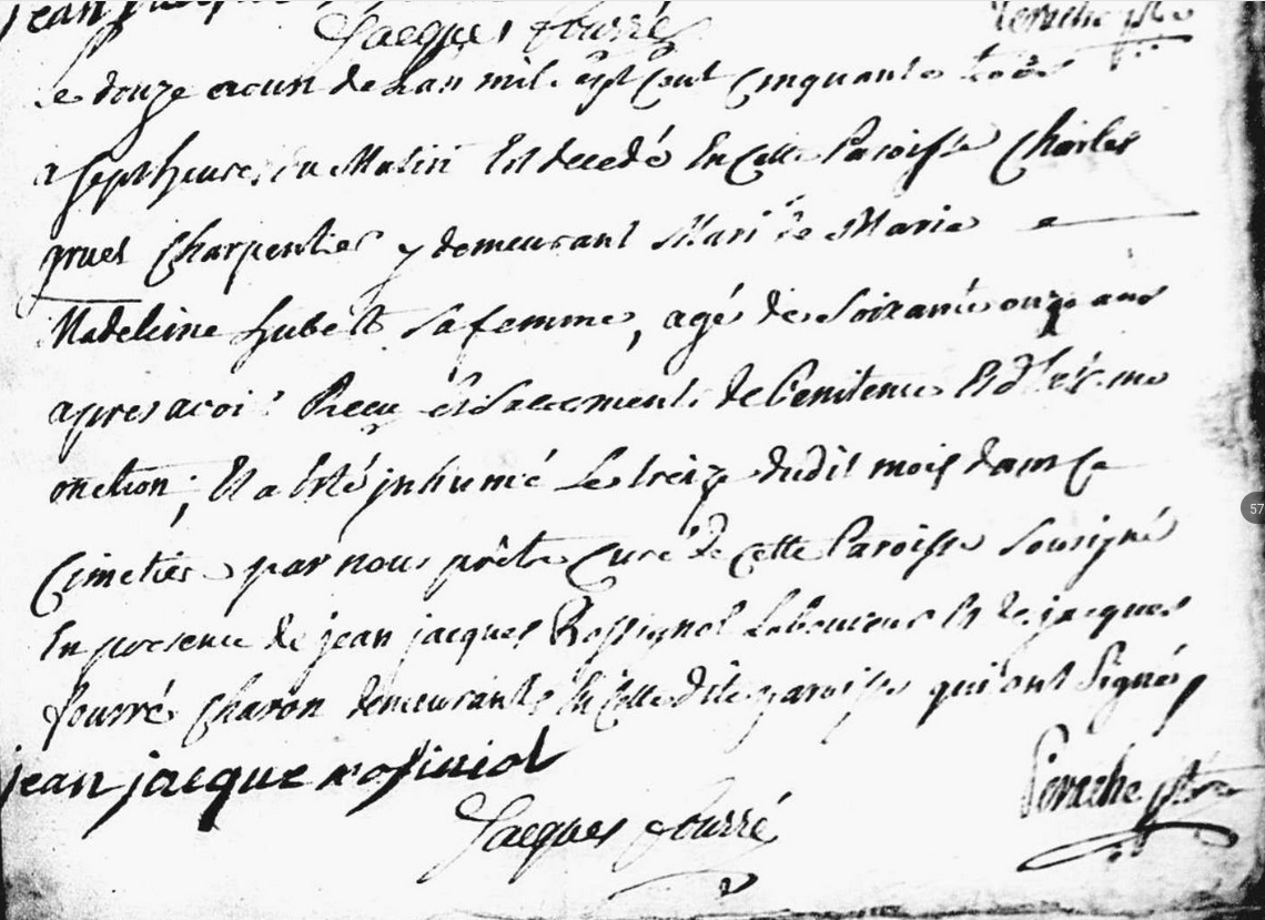 Décès 1753