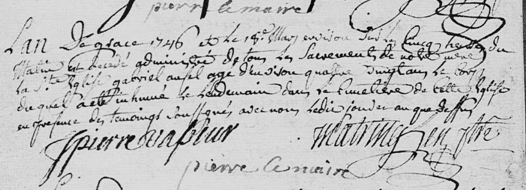 Décès 1746