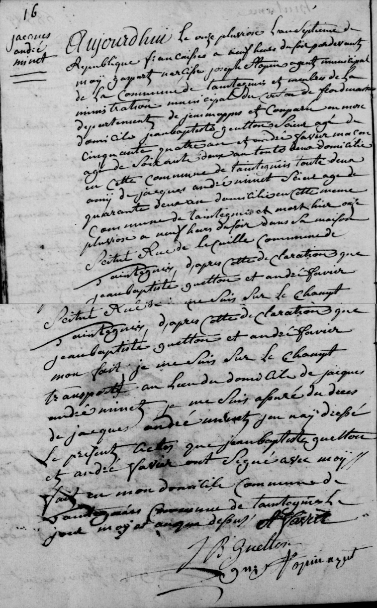 Décès 1799