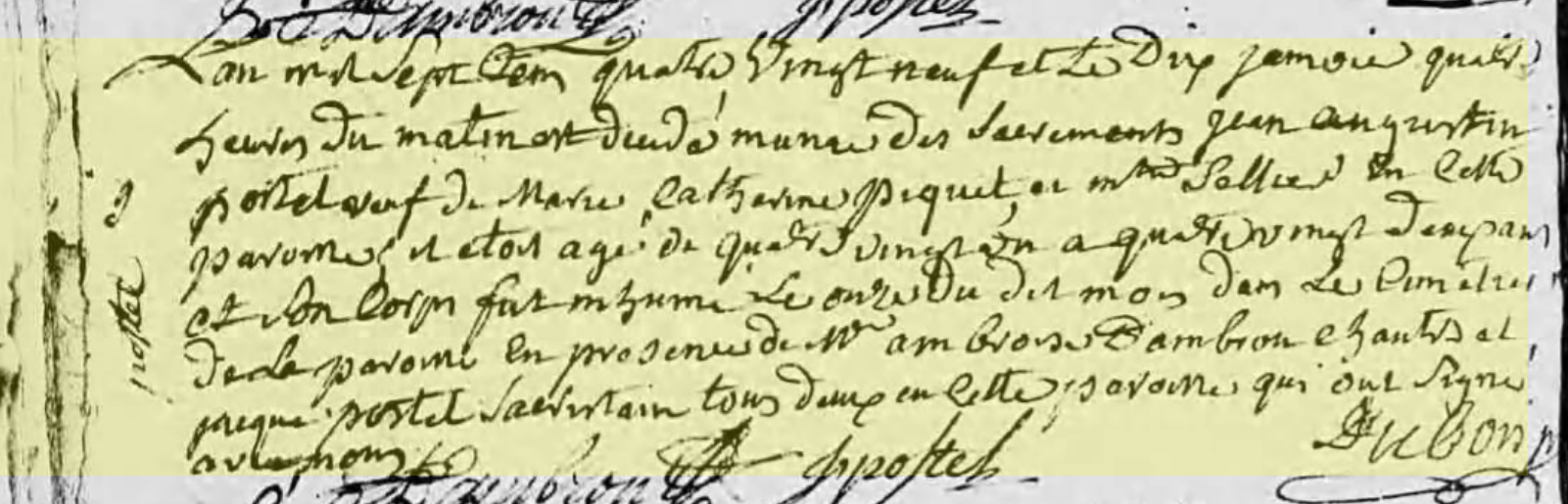 Décès 1789