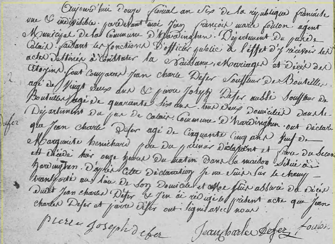 Décès 1798