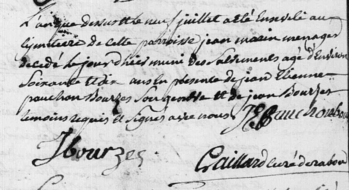Décès 1771