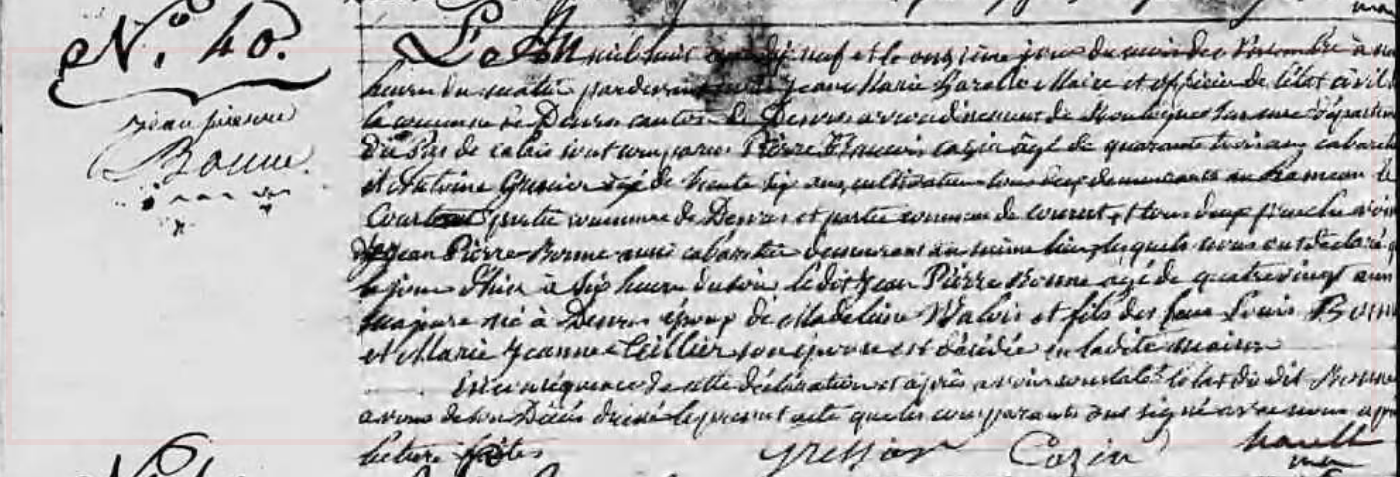 Décès 1819