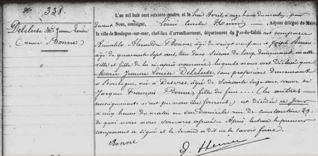 Décès 1864