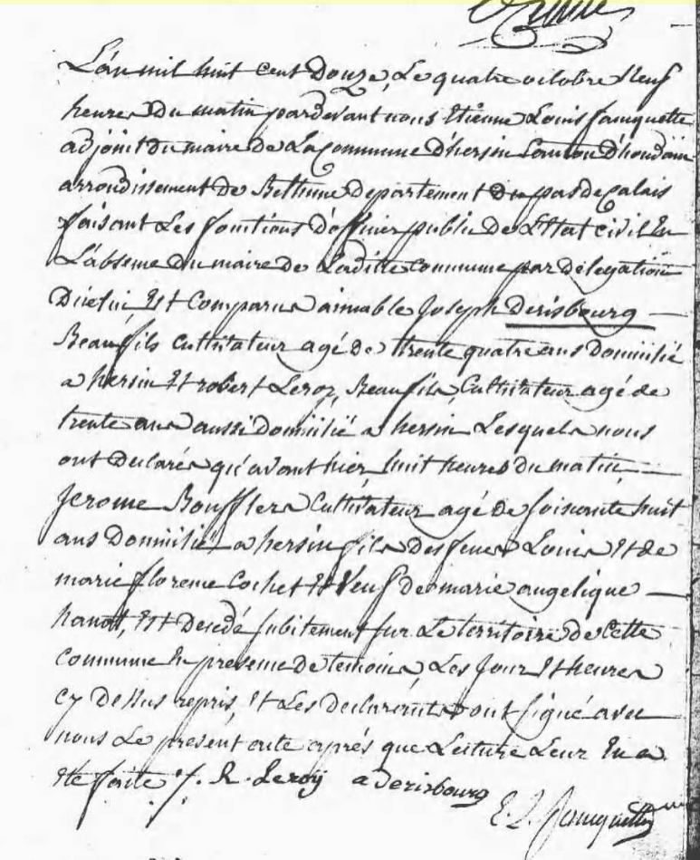Décès 1812