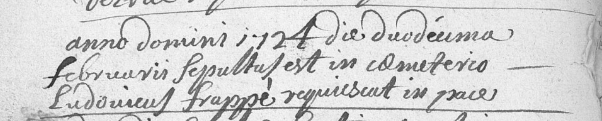 Décès 1724