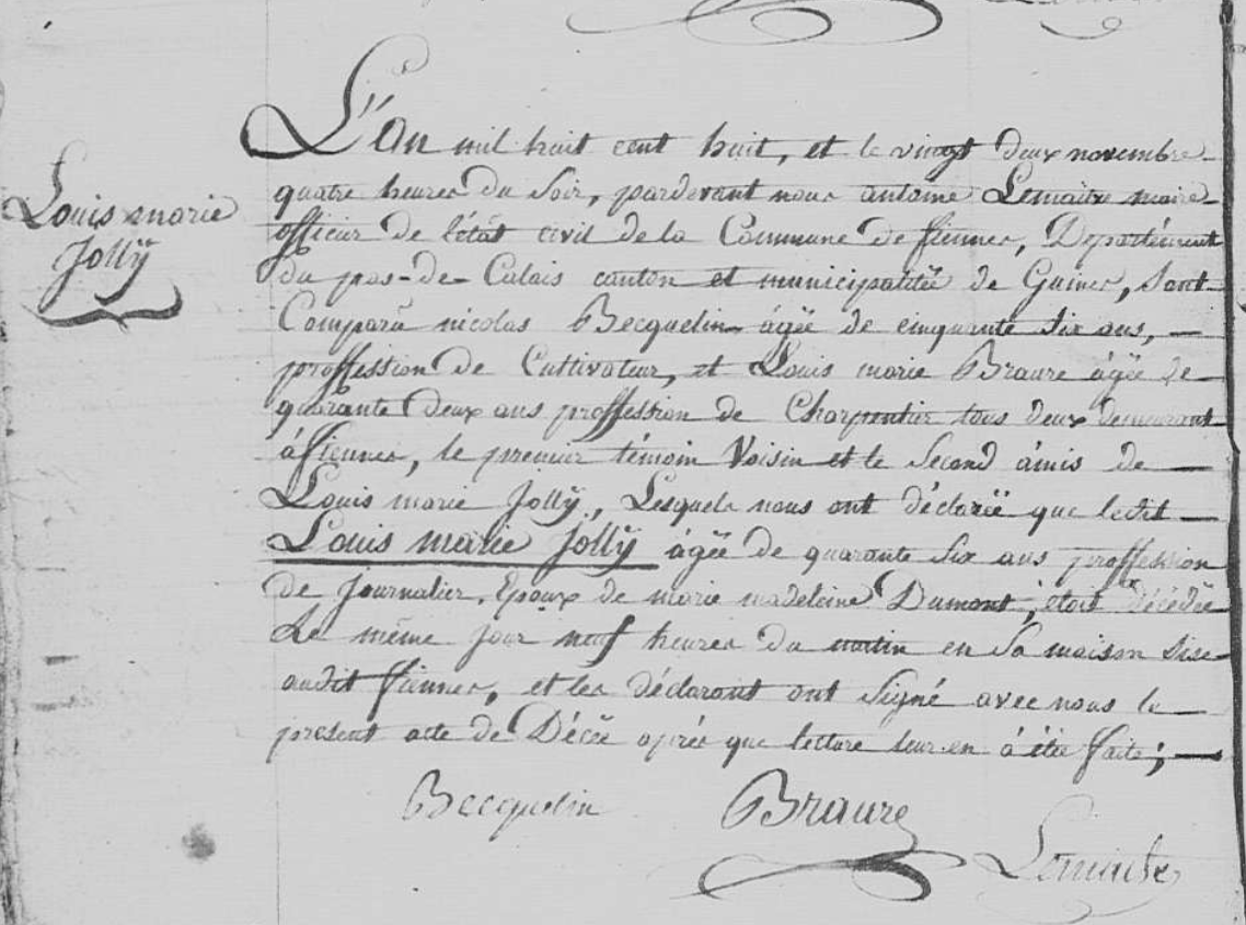 Décès 1808