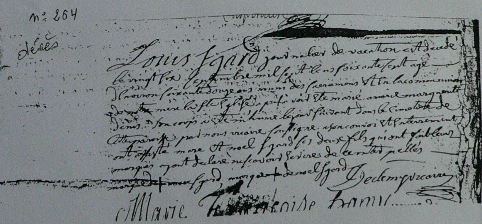 Décès 1767