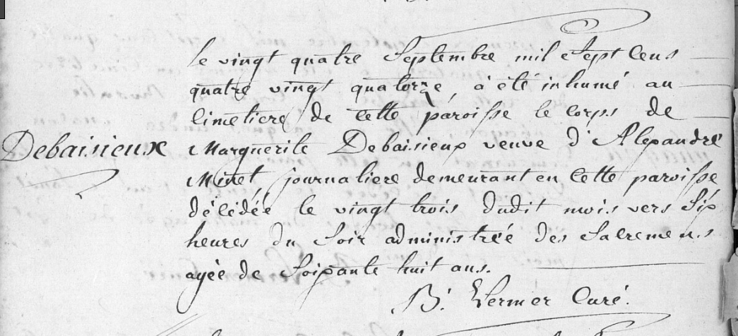 Décès 1794