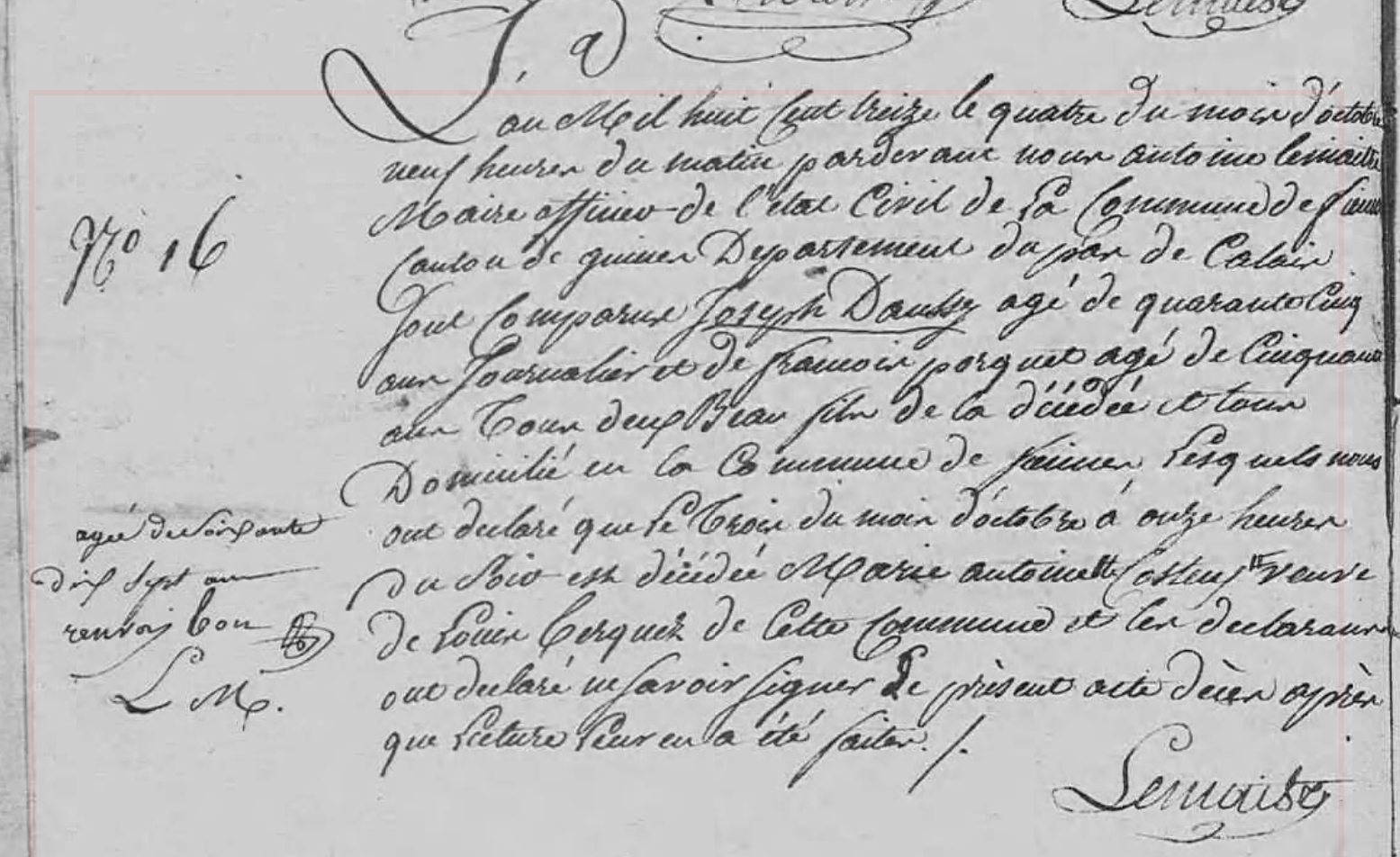 Décès 1813