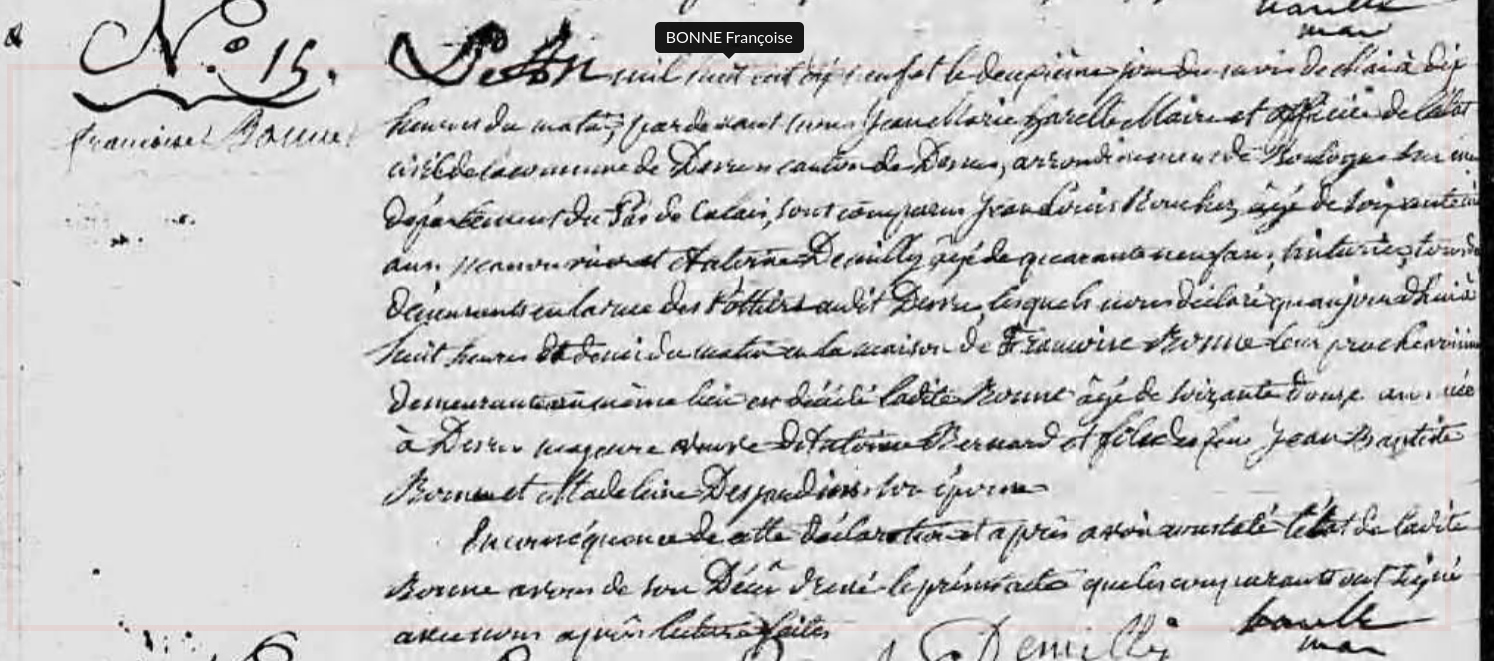 Décès 1819