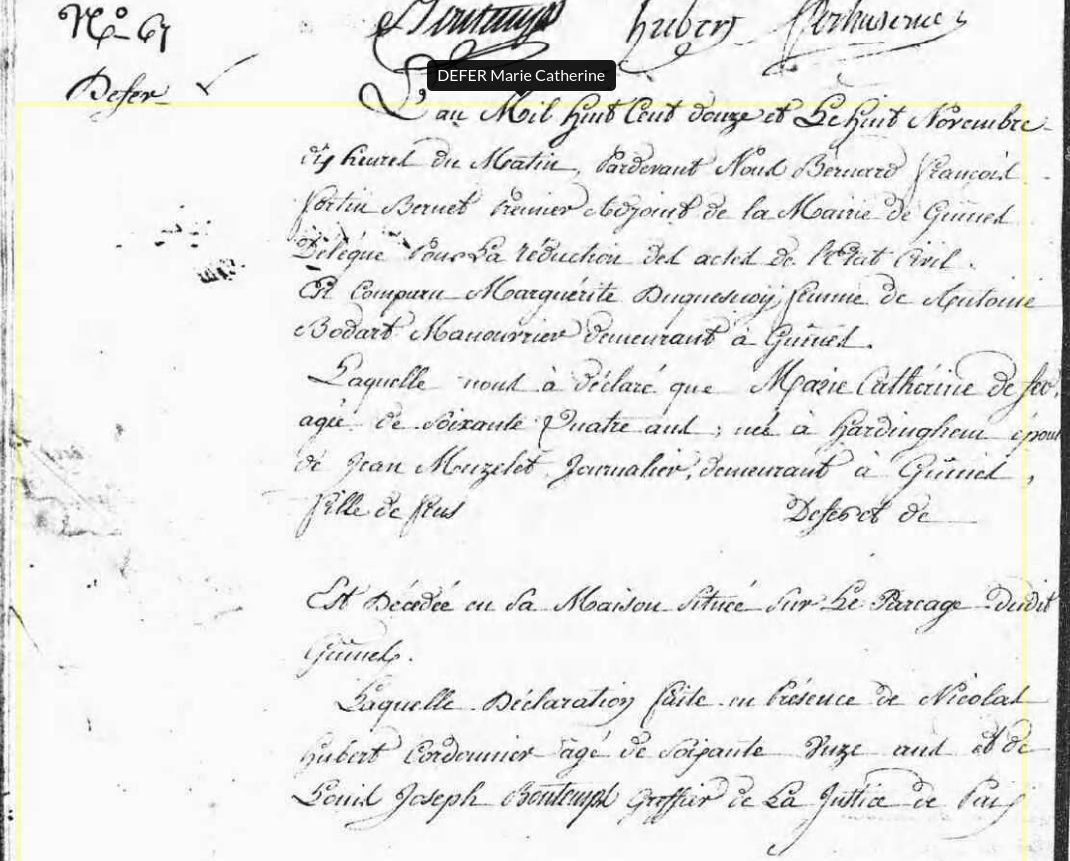 Décès 1812