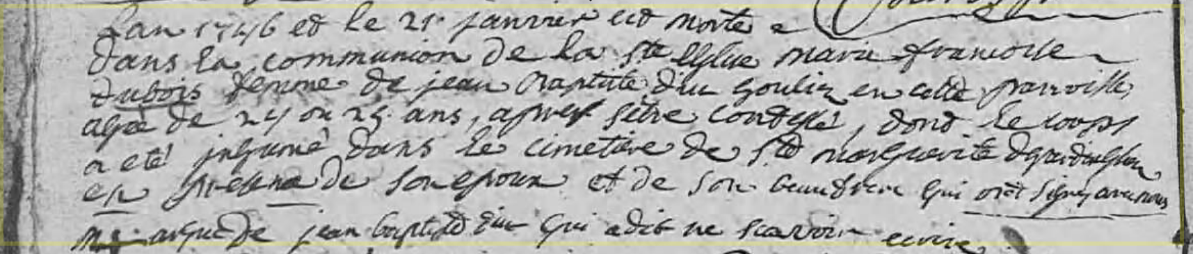 Décès 1746