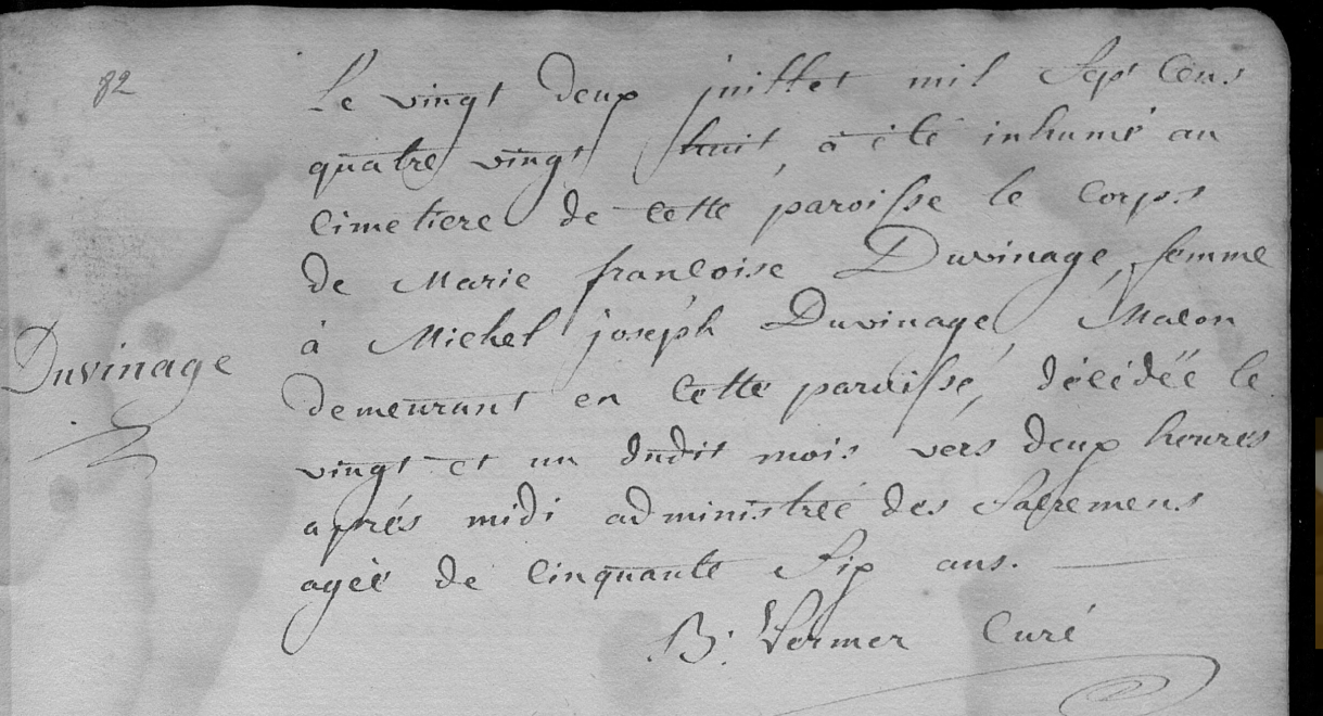 Décès 1788