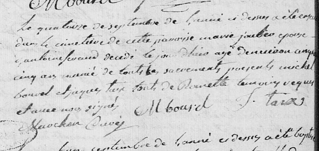Décès 1777