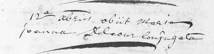 Décès 1763