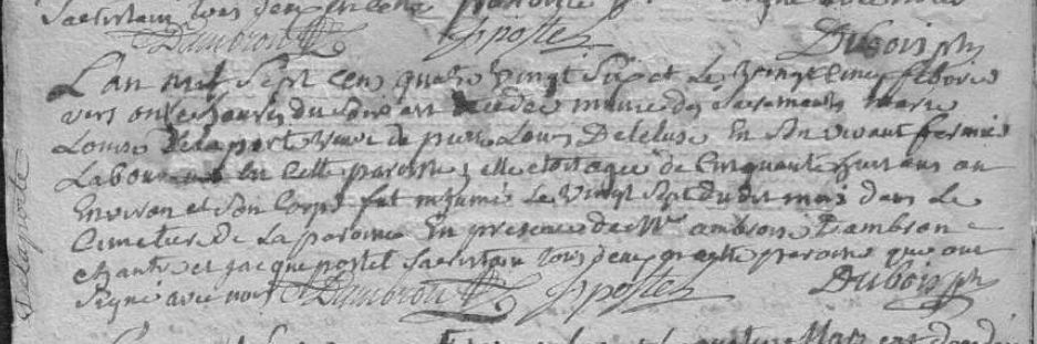 Décès 1787