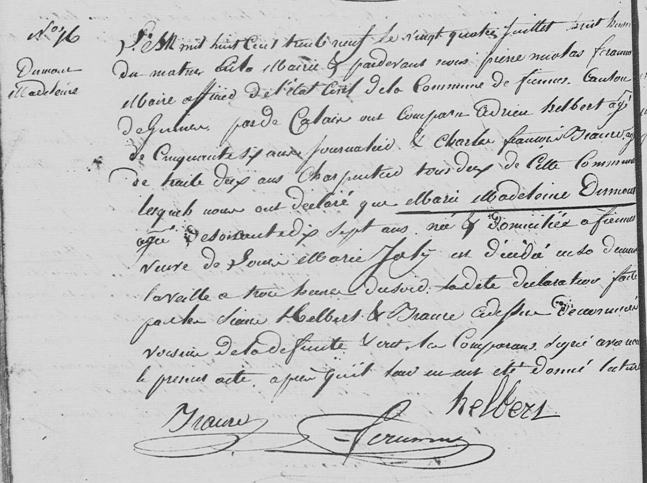 Décès 1839