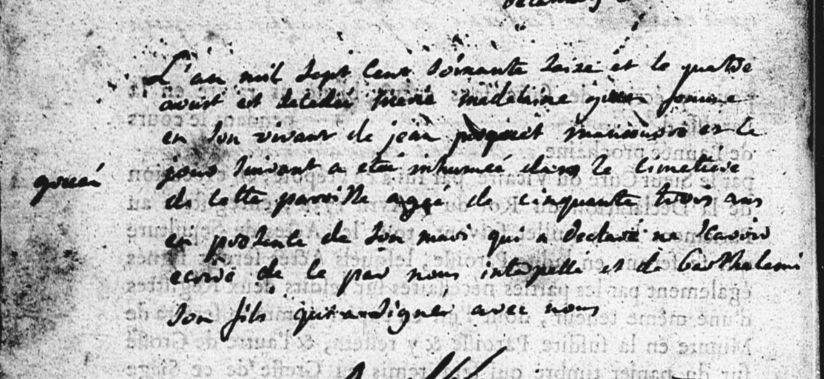 Décès 1776