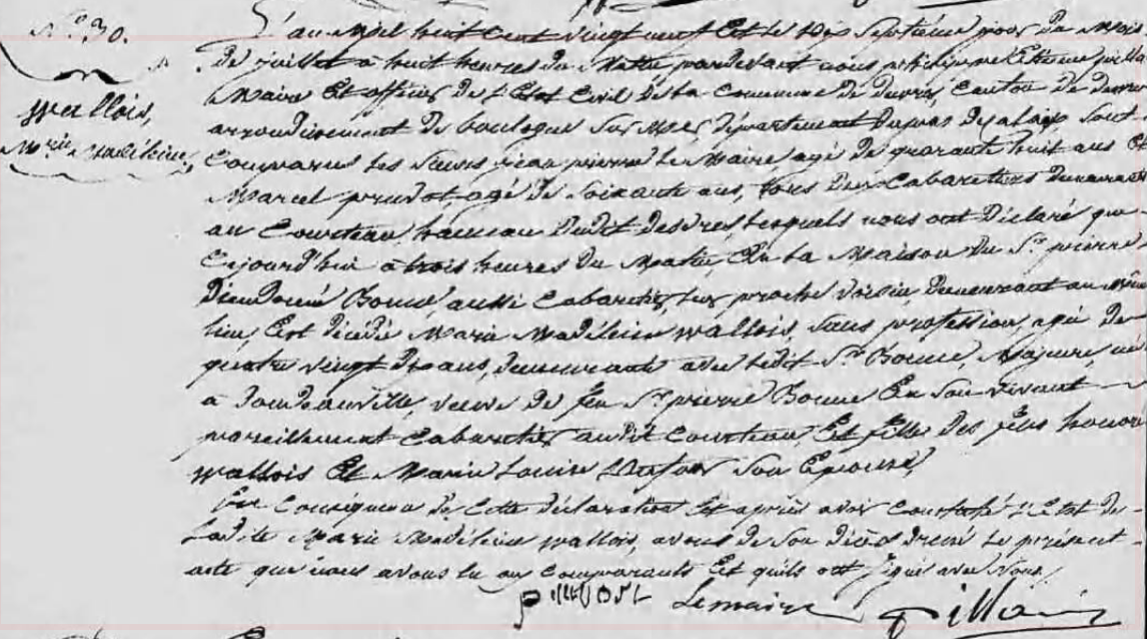 Décès 1829