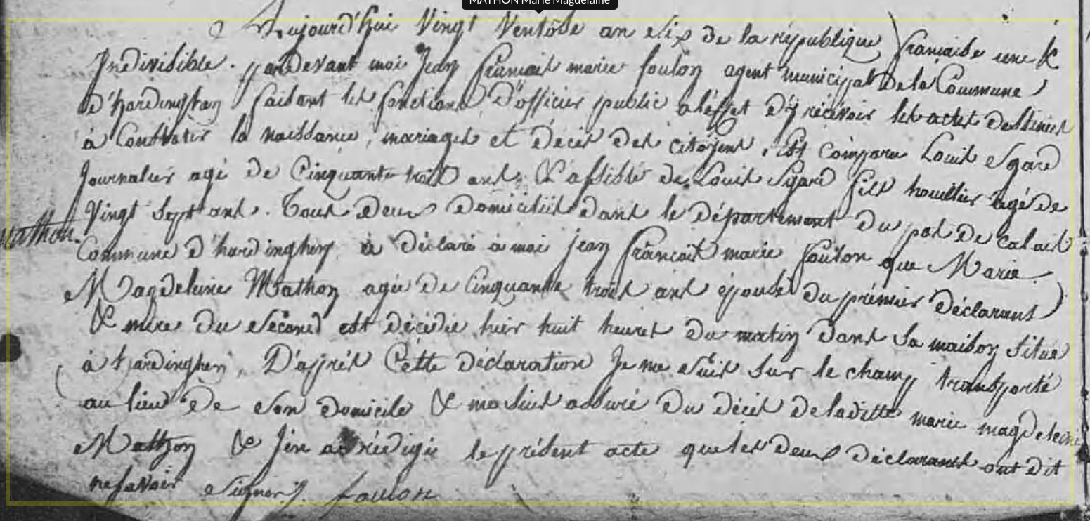 Décès 1798