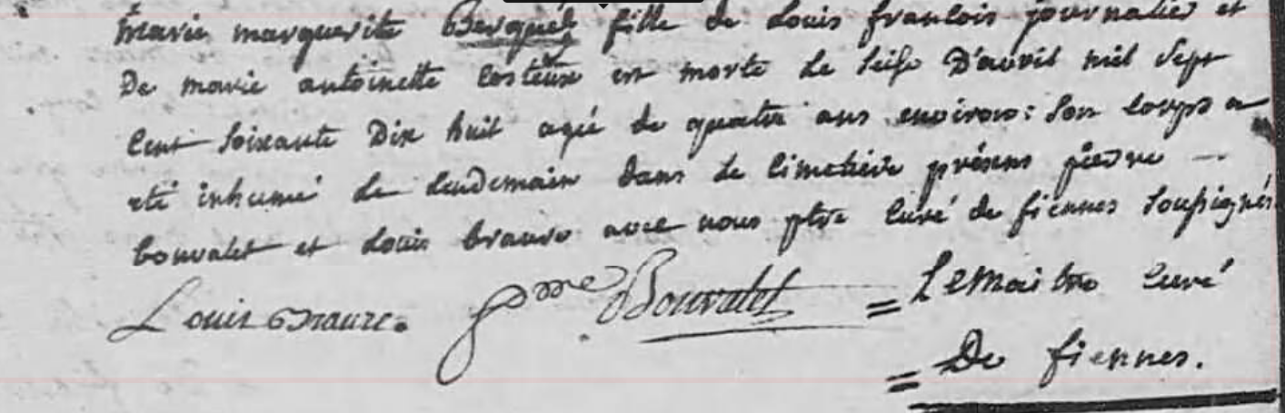 Décès 1778