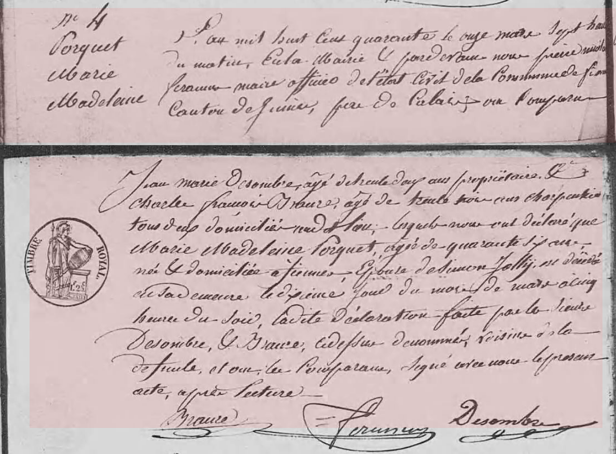 Décès 1840