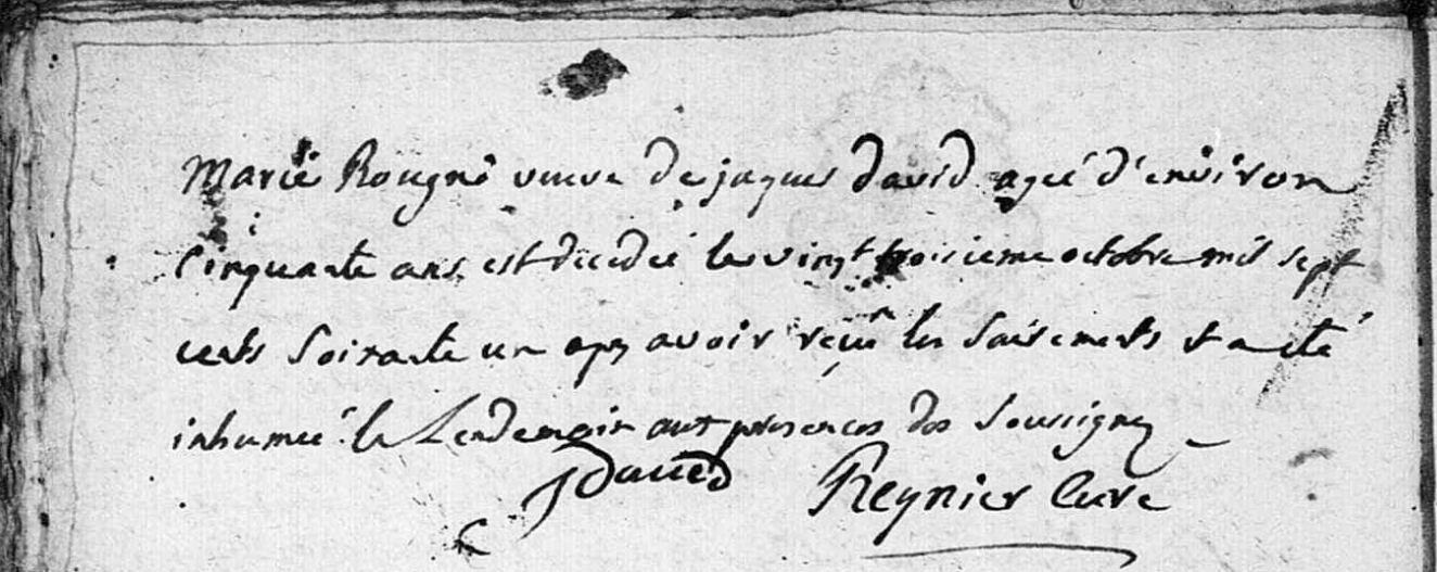 Décès 1761