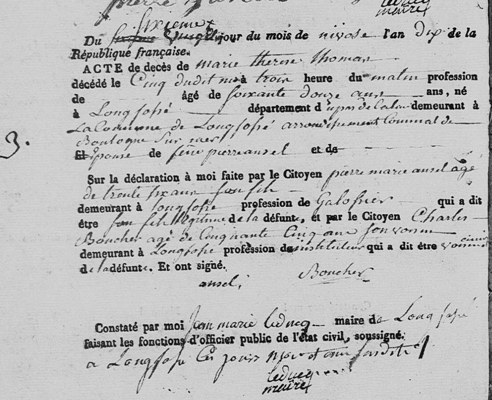 Décès 1801