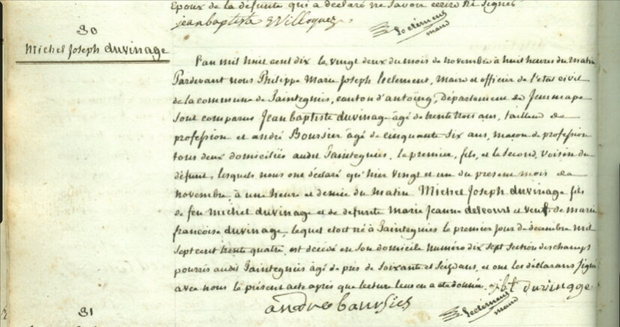 Décès 1810