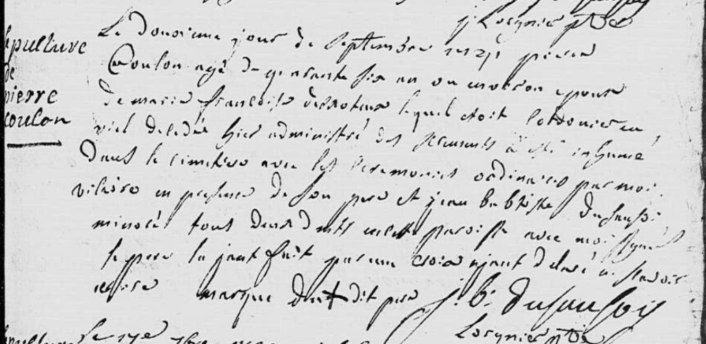 Décès 1741