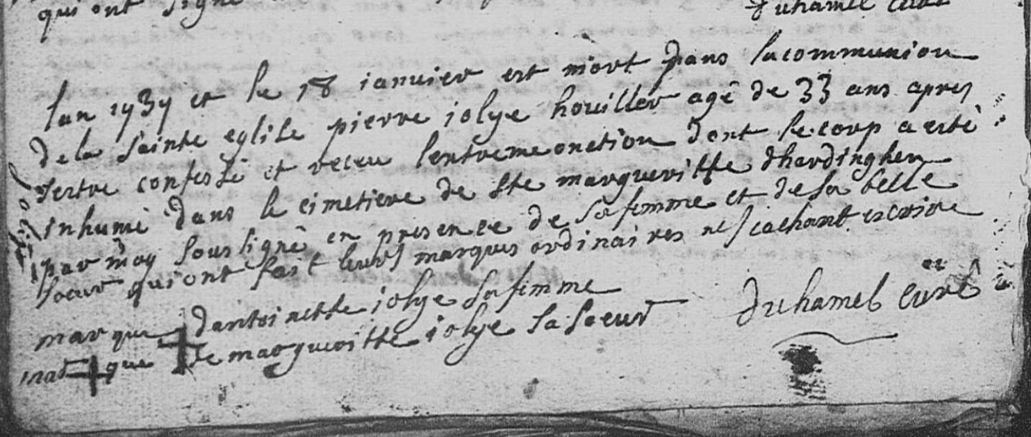 Décès 1737