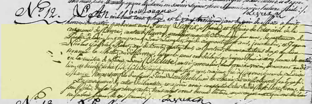 Décès 1815