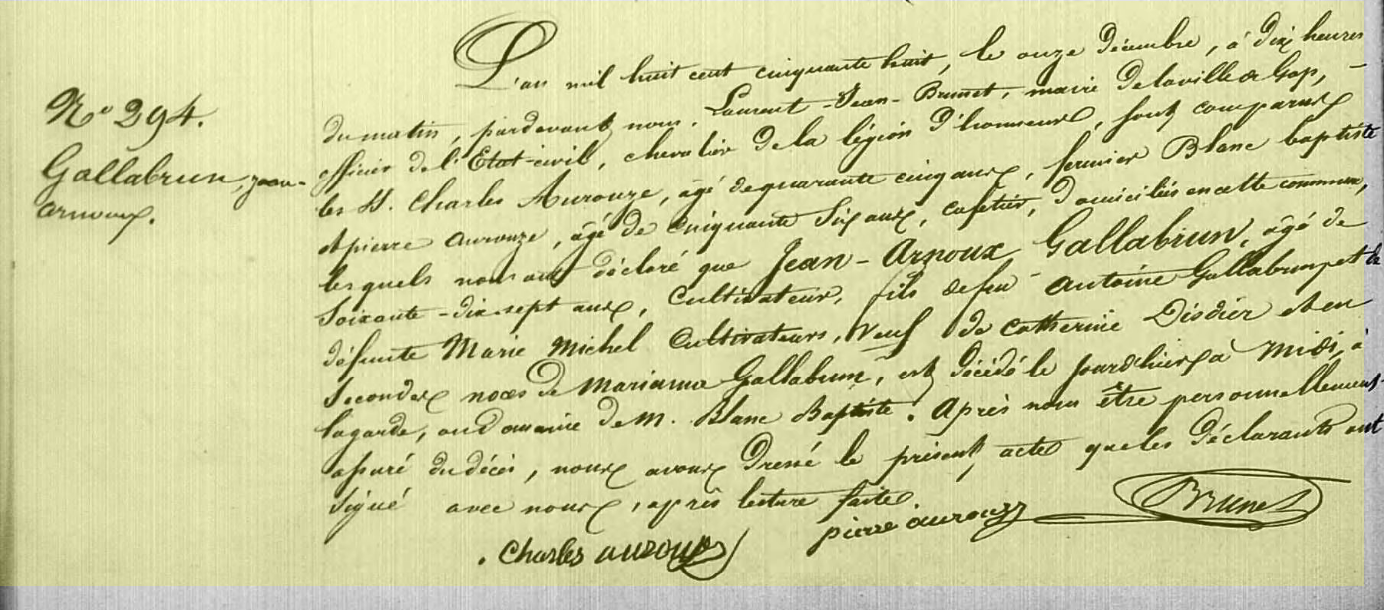Décès 1858