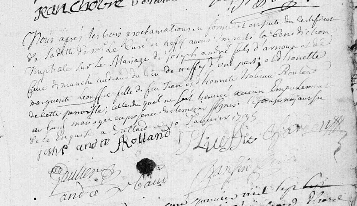 Mariage 1735