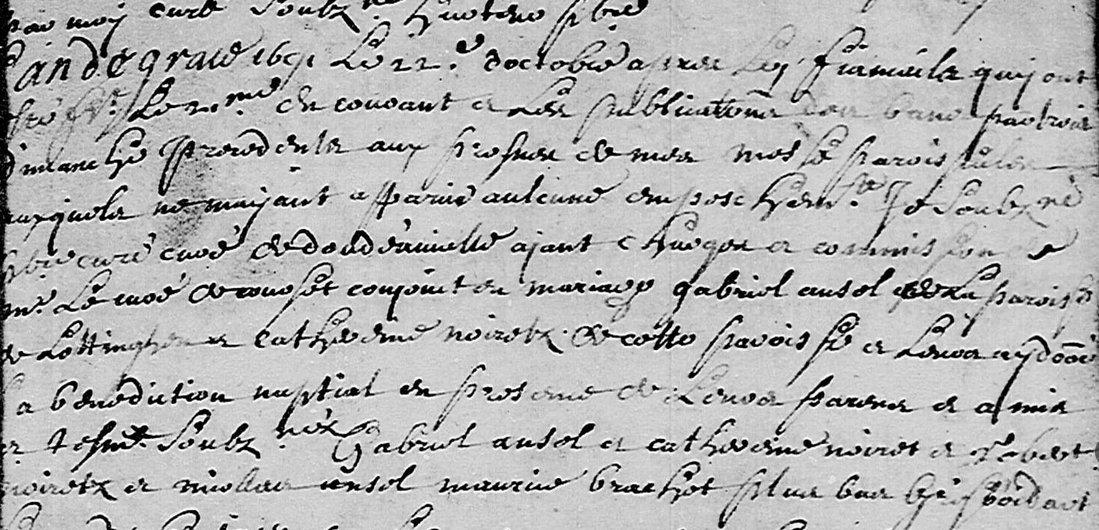 Mariage 1691
