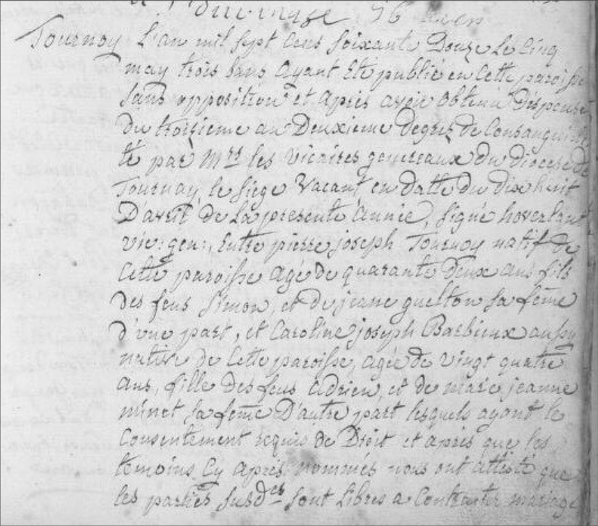 Mariage 1772