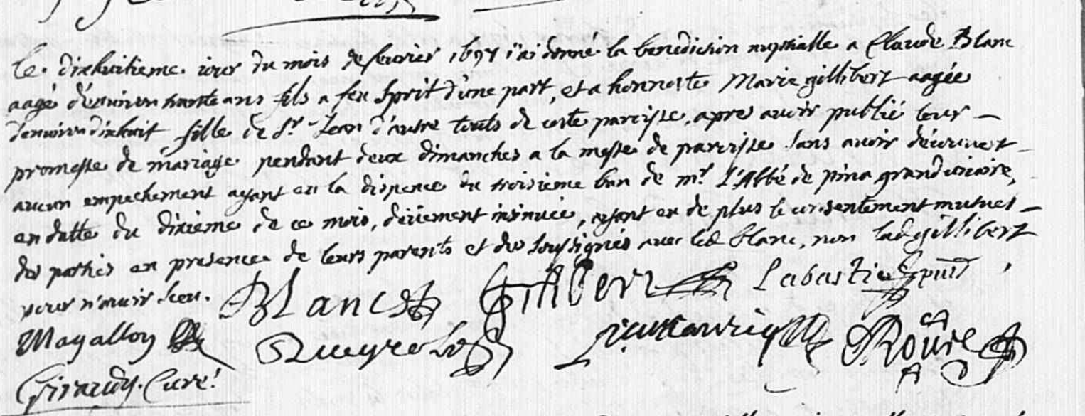 Mariage 1697