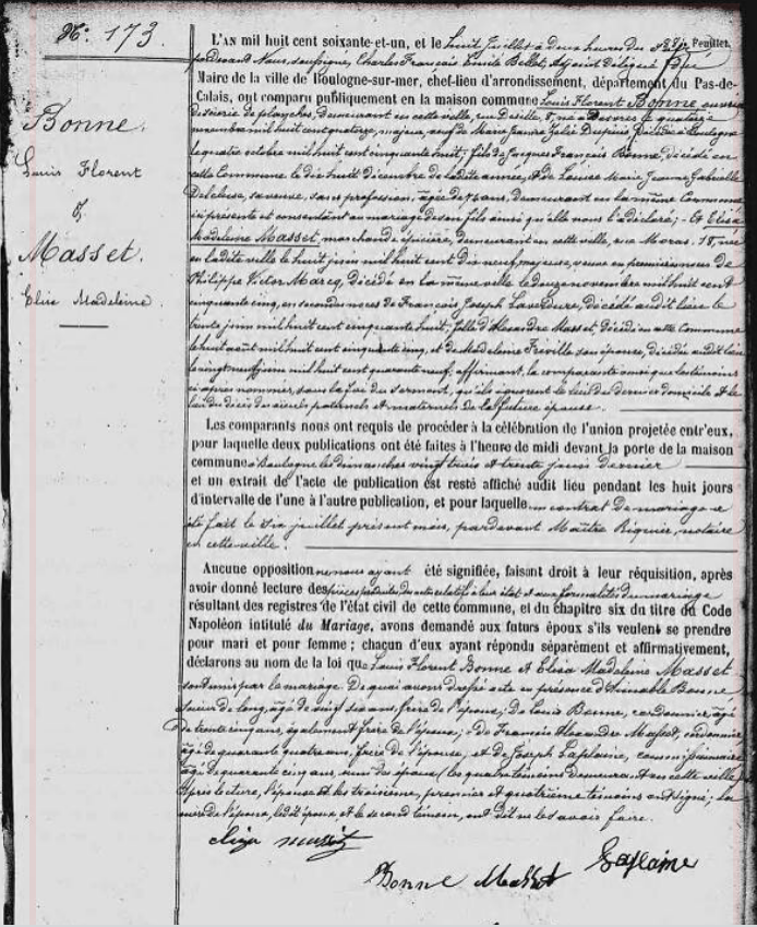Mariage 1861